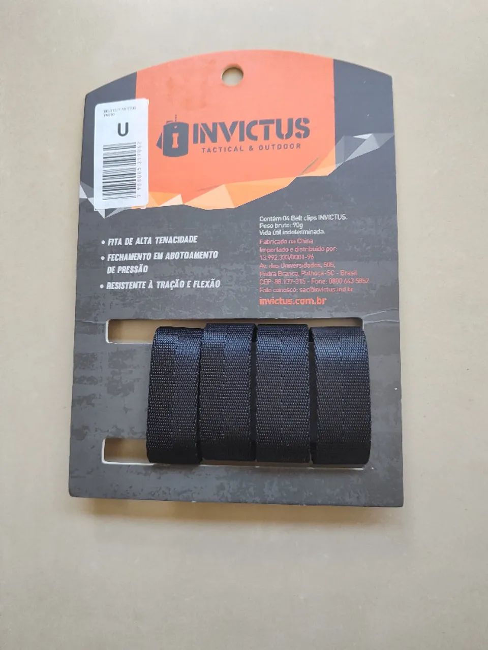 Belt Clip Preto Invictus Presilha Para Cinto Tático - Foto 2