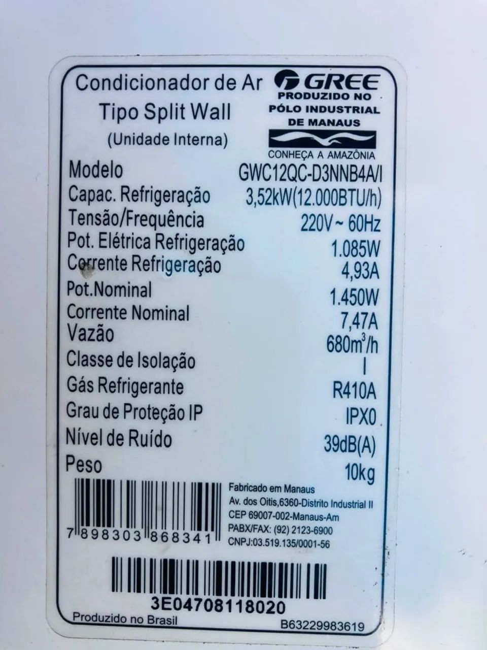 Ar condicionado Gree split wall invert  220v - Foto 2