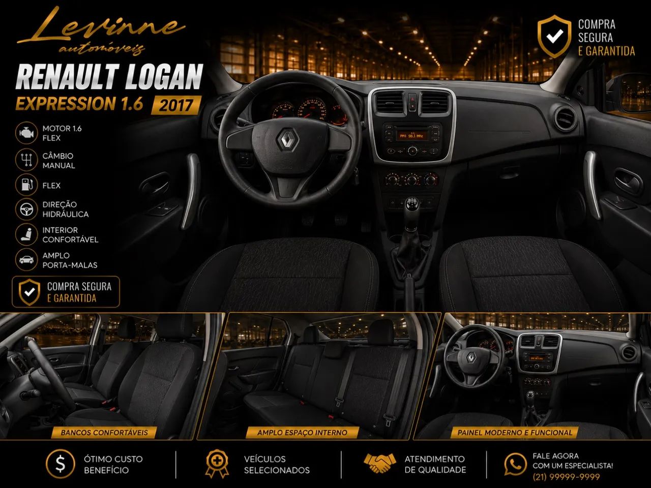 Renault Logan Expression Flex 1.6 16V 4P 2017 - Foto 2