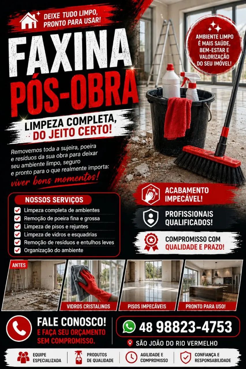 Faxina pós obra 