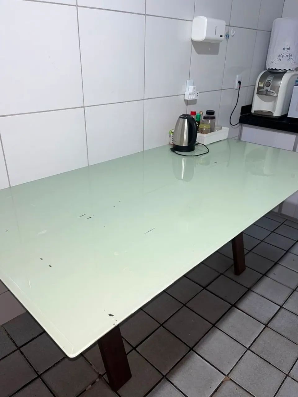 Mesa de vidro temperado com película.<br>Mesa de virado temperado, com película. - Foto 4