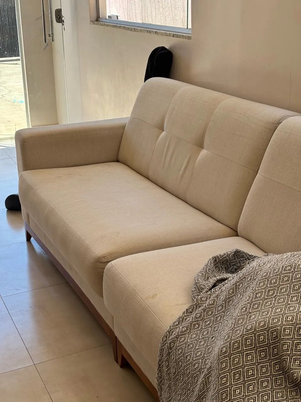 Sofá 4 lugares de linho  - Foto 4