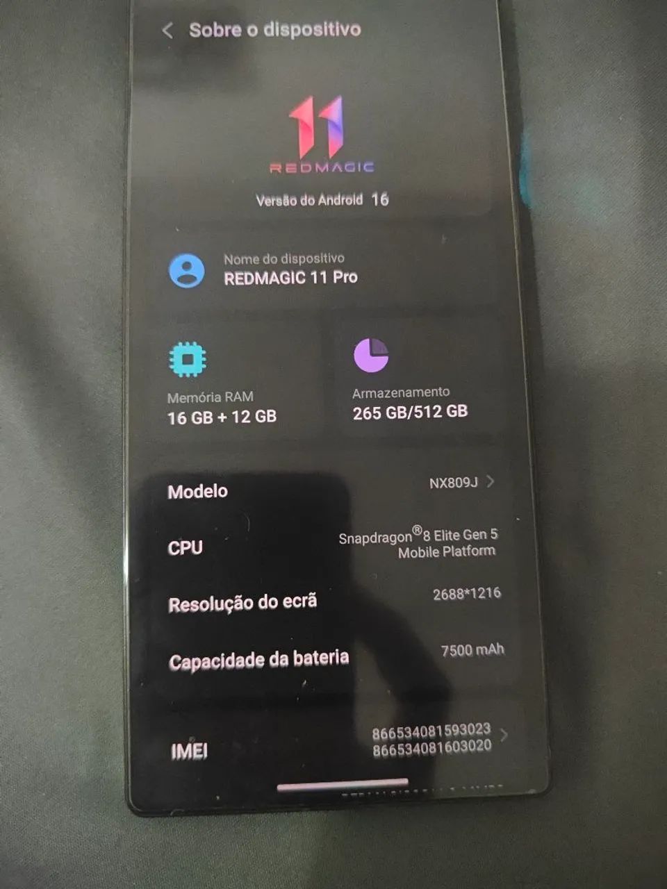 redMagic 11 pro 512 com pouco uso - Foto 2