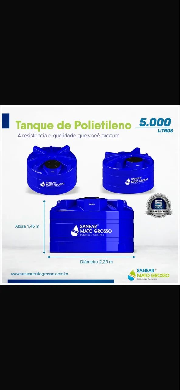 Cx água 5.000 lt
