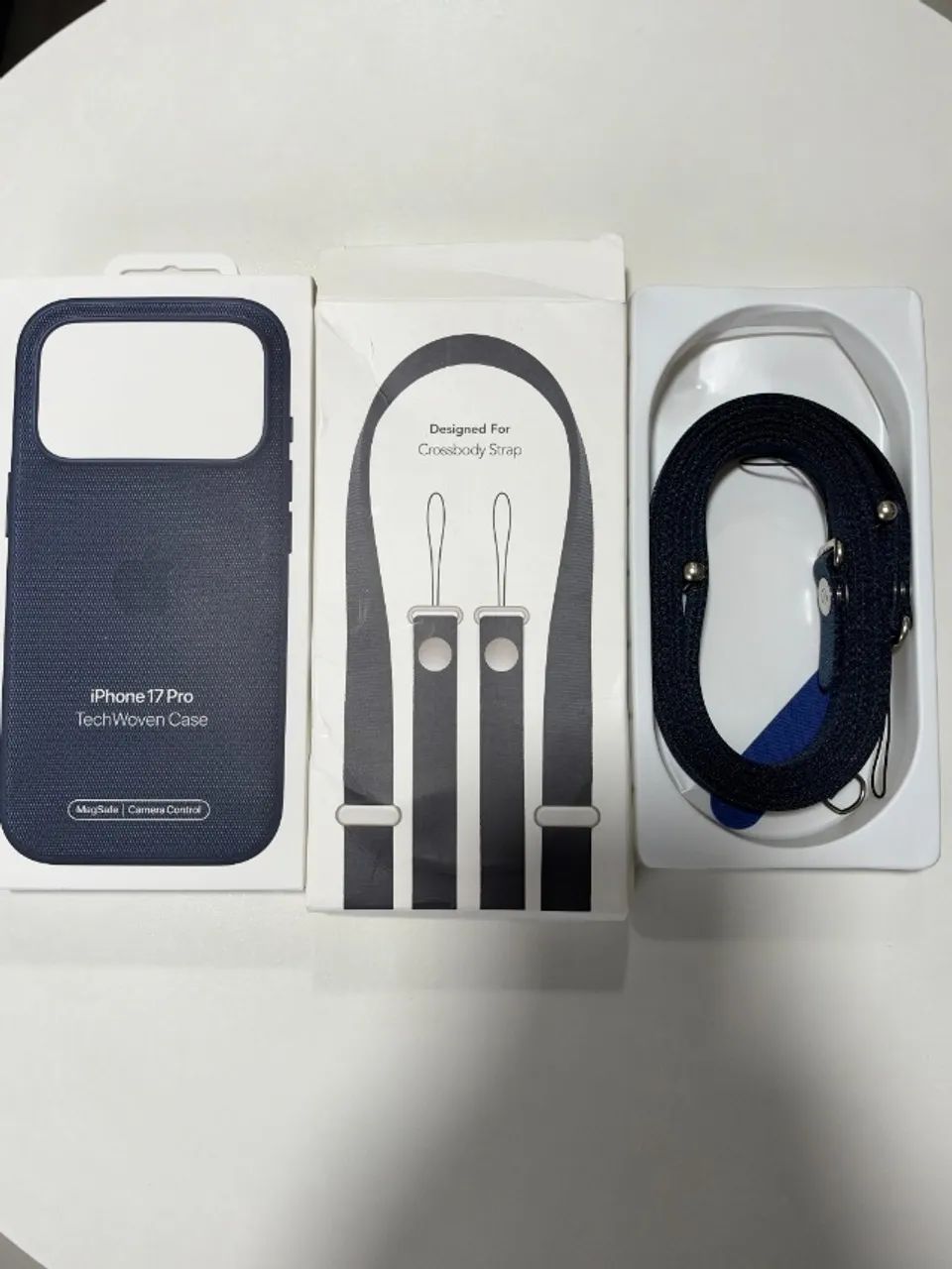 Capa Original Apple TechWoven com MagSafe para iPhone 17 Pro - Azul - Foto 5