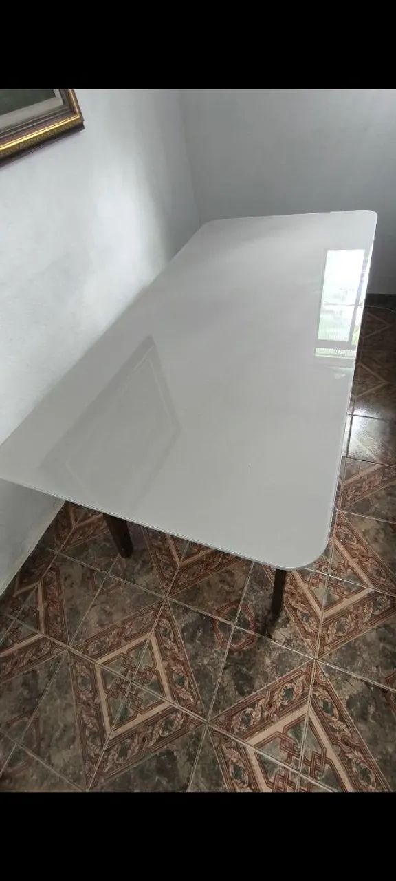 Mesa de jantar com tampo de vidro - Foto 3