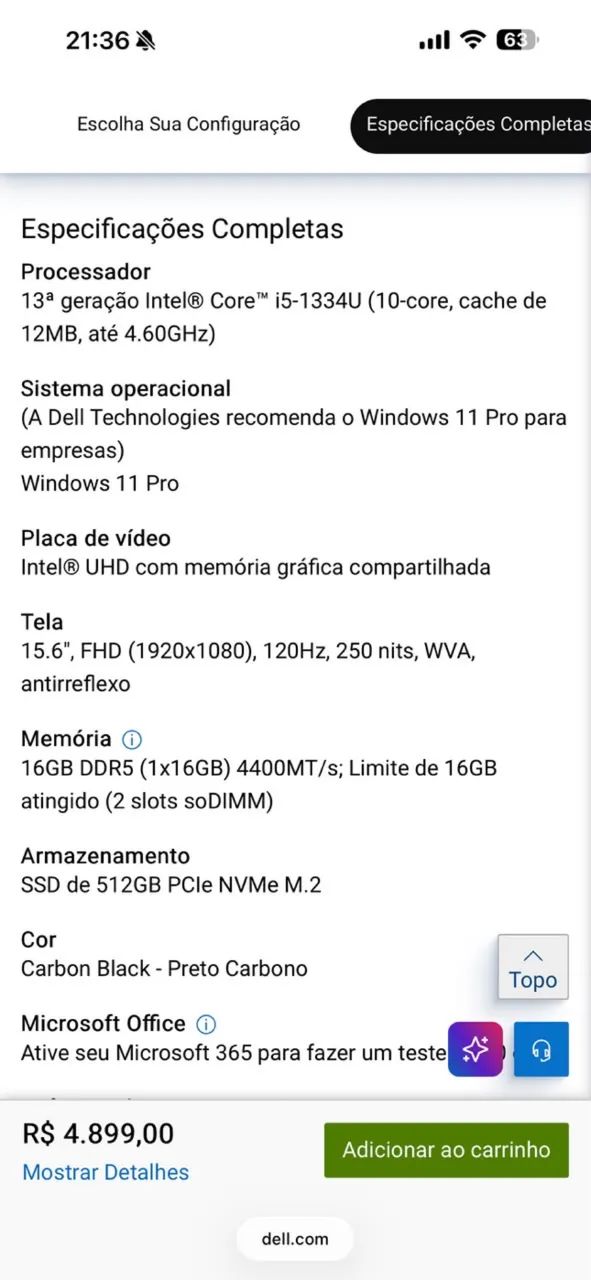 Notebook dell inspiron 15 3530 - Foto 2