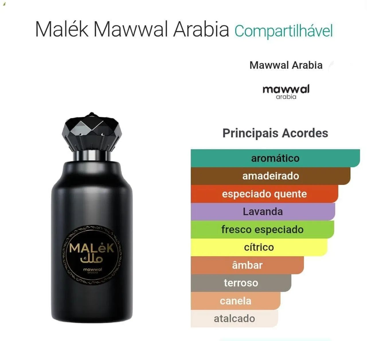 Maléki Mawwal - perfume Árabe 100% Original - lacrados  - Foto 2