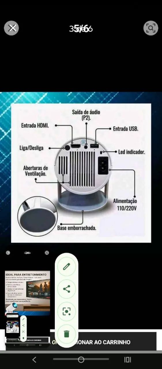 Projetor HY300 smart 4K - Foto 3