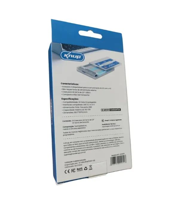 Case Usb 3.0 para HD Externo e SSD  Sata 2.5 Knup - Foto 5
