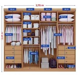 Guarda-Roupa Casal 100% MDF 8 Portas - Foto 4