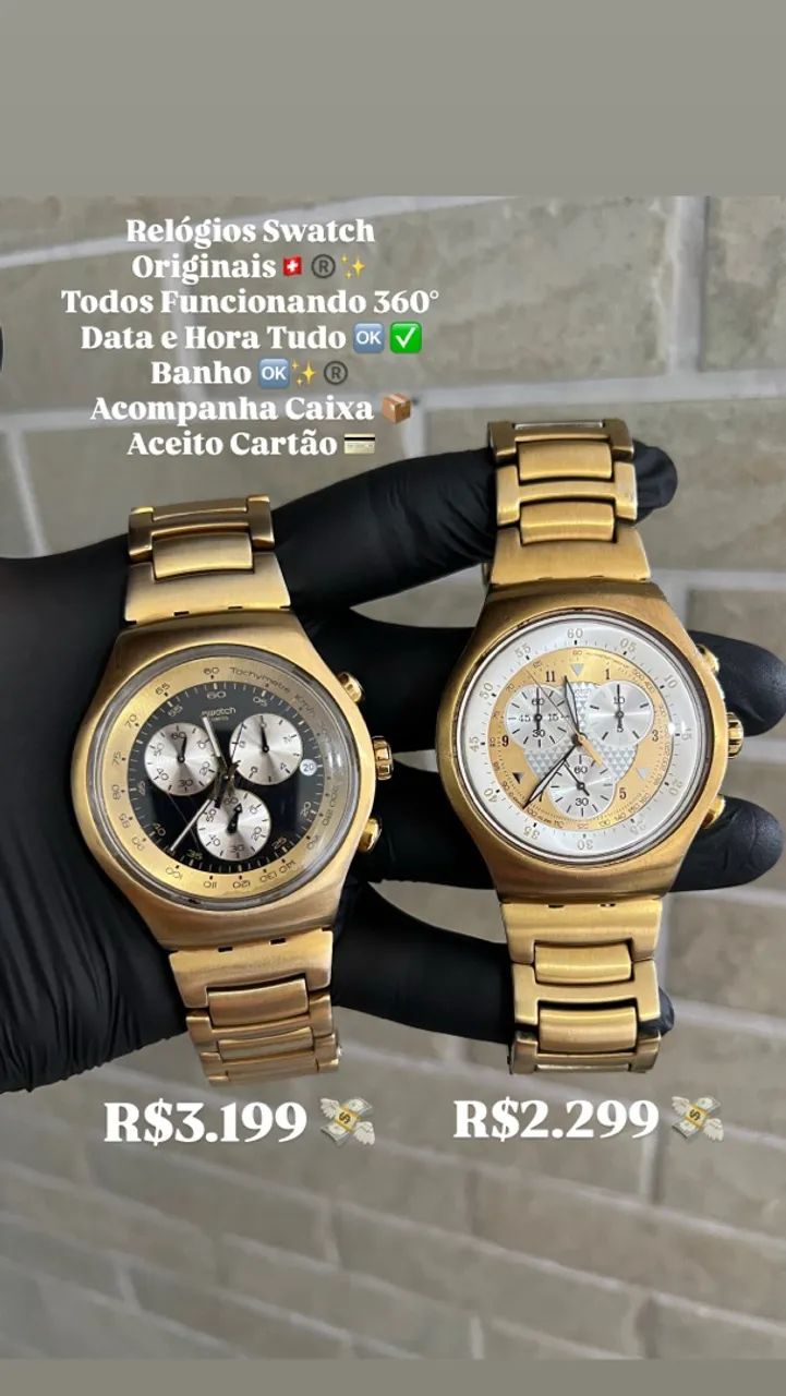 Swatch Cara Preta e Swatch Pirâmide 