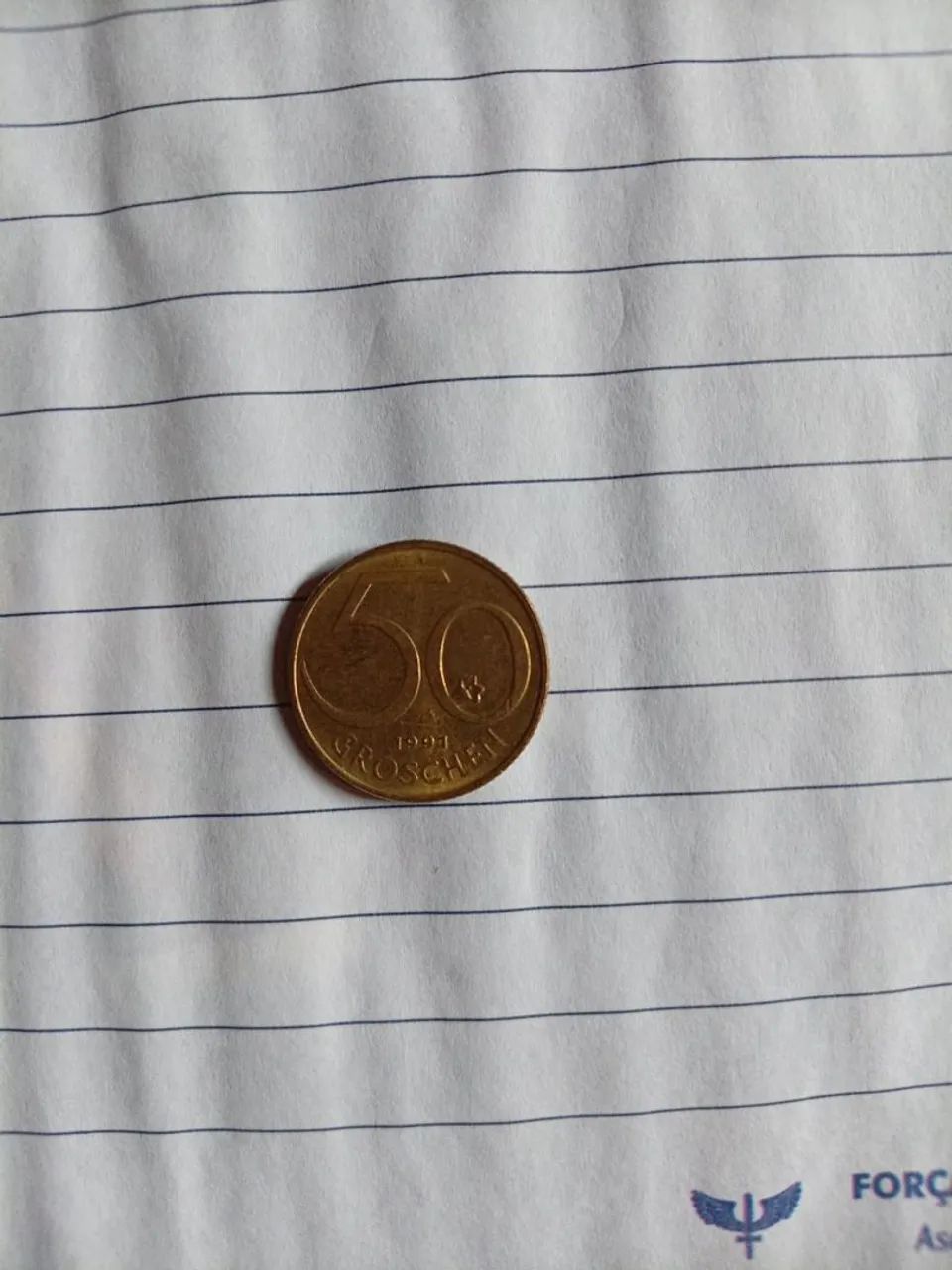 Moeda antiga Áustria 1991