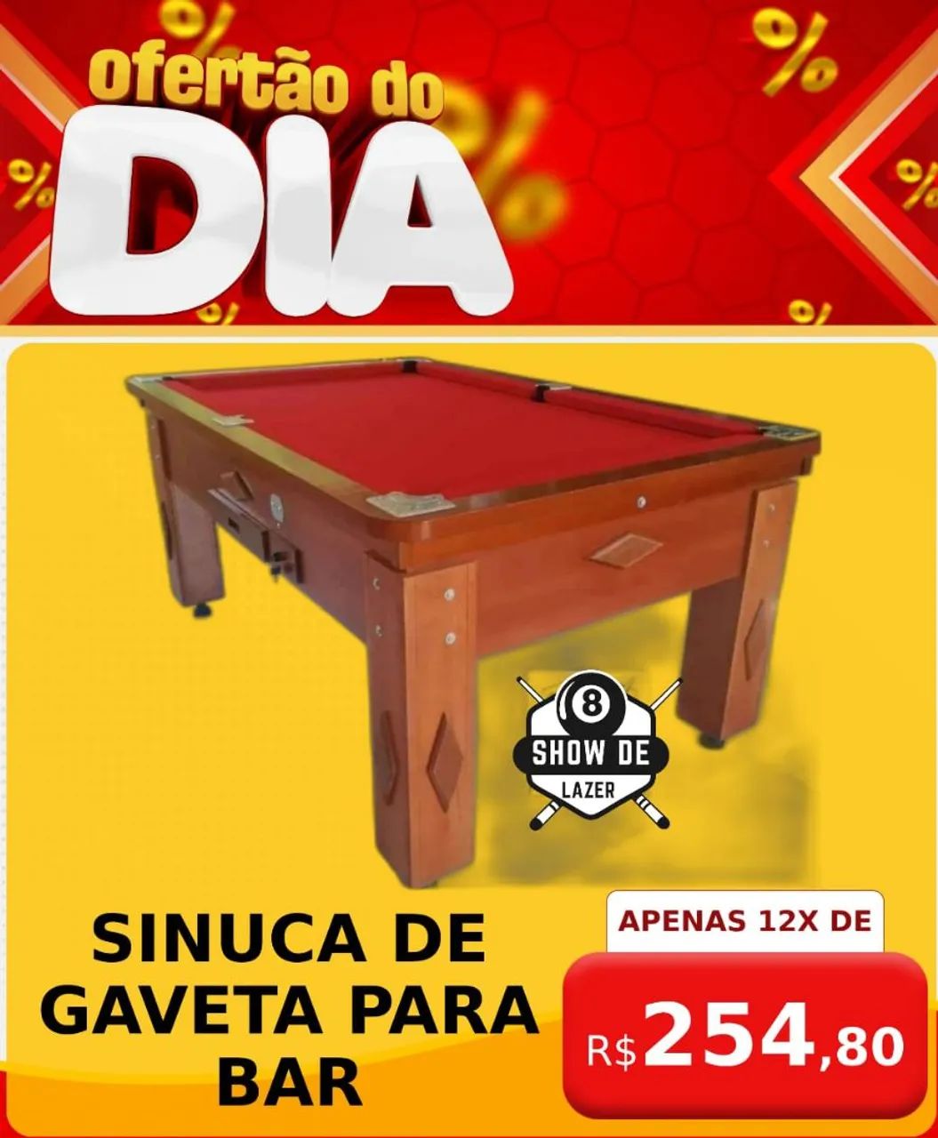 Sinuca De Gaveta Para Bar Verniz Em Promoção  - Foto 4