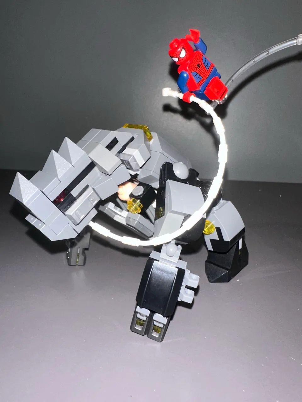 Original Custom Lego Rhino with Lego Pieces and Spider-Man Included Kit