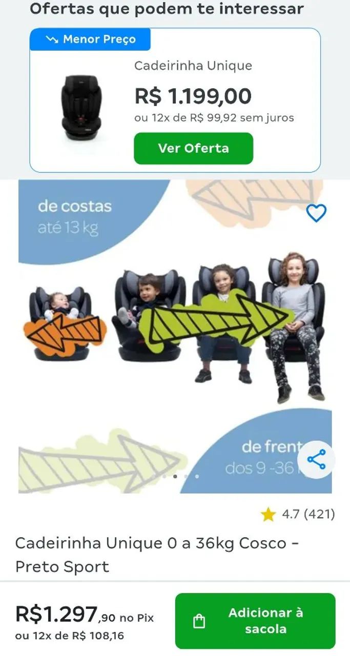 Cadeirinha Infantil Carro - 0 a 10 anos - Foto 6