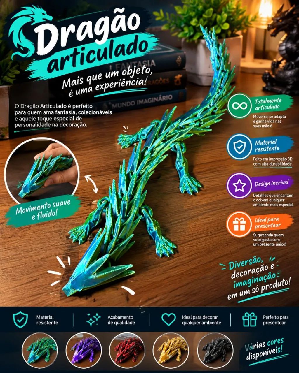 Dragão articulado 3D