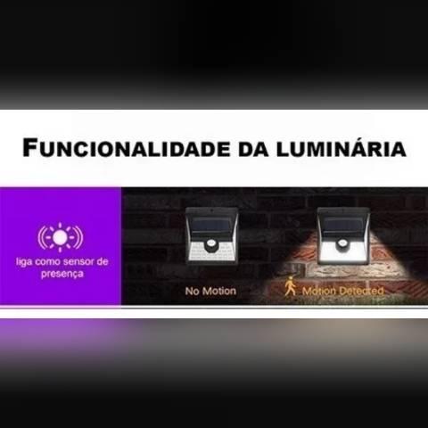 Luminária solar com sensor de presença e movimento - Foto 2