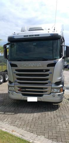 Caminhao scania r 440 6x2 prata completo motor novo ano 2014 - Foto 17