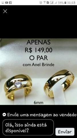 Promoção alianças banhadas a ouro 18 k +Estojo a pronta entrega   - Foto 5