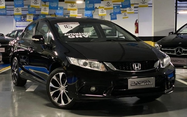 HONDA CIVIC LXR COMPLETÃO GNV 5º KIT MULTIMÍDIA BANCO DE COURO ÚNICO DONO TODO REVISADO