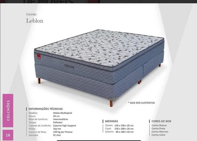 Quarto cama box casal colchão de molas 