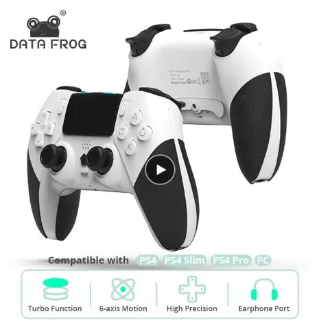 Data frog-joystick com fio, controle de vibração, usb, para pc