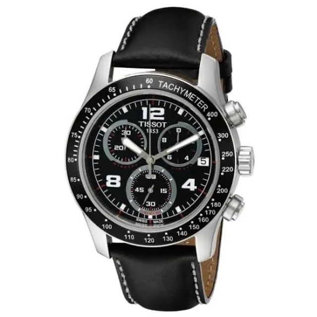 Rel gio Tissot V8 Chronograph com 2 Pulseiras A o e Couro