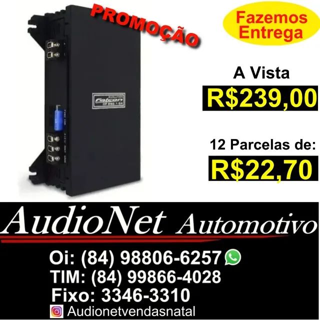 Potencia falcon 250.1 250w Rms 1 Canal Grave Mono Trio Bob Modulo Subwoofer