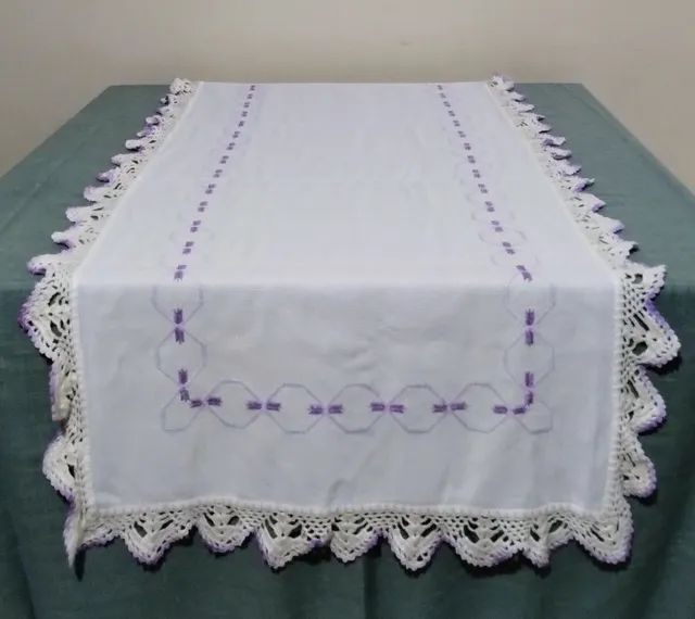 Caminho de mesa Bordado - Ponto cruz<br> - Foto 5