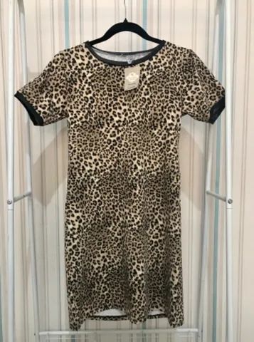 (Novo! / Tam: M) Vestido Estampa Onça 