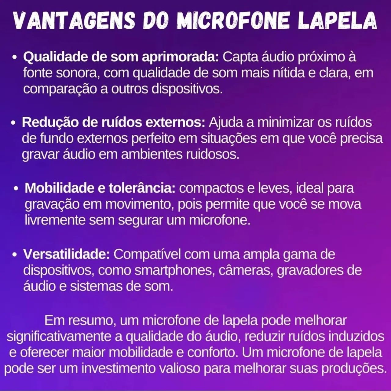 Microfone Lapela Duplo para Celular  ANDROID, IOS , P2L- Qualidade Premium - Foto 2
