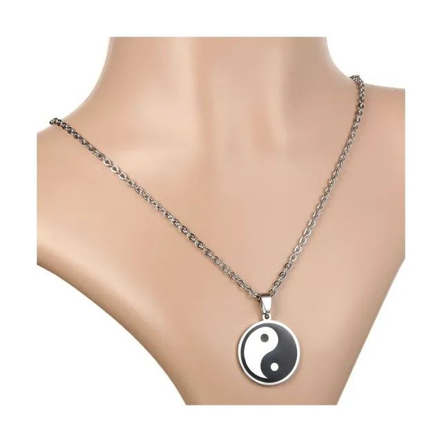 Pingente Yin Yang Aço Inoxidável