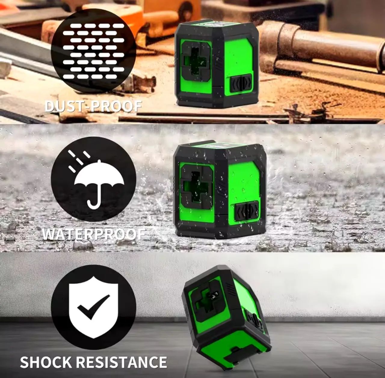 Nível a Laser Verde Hilda LS-298 - Alta Precisão Feixe Laser Ultra
