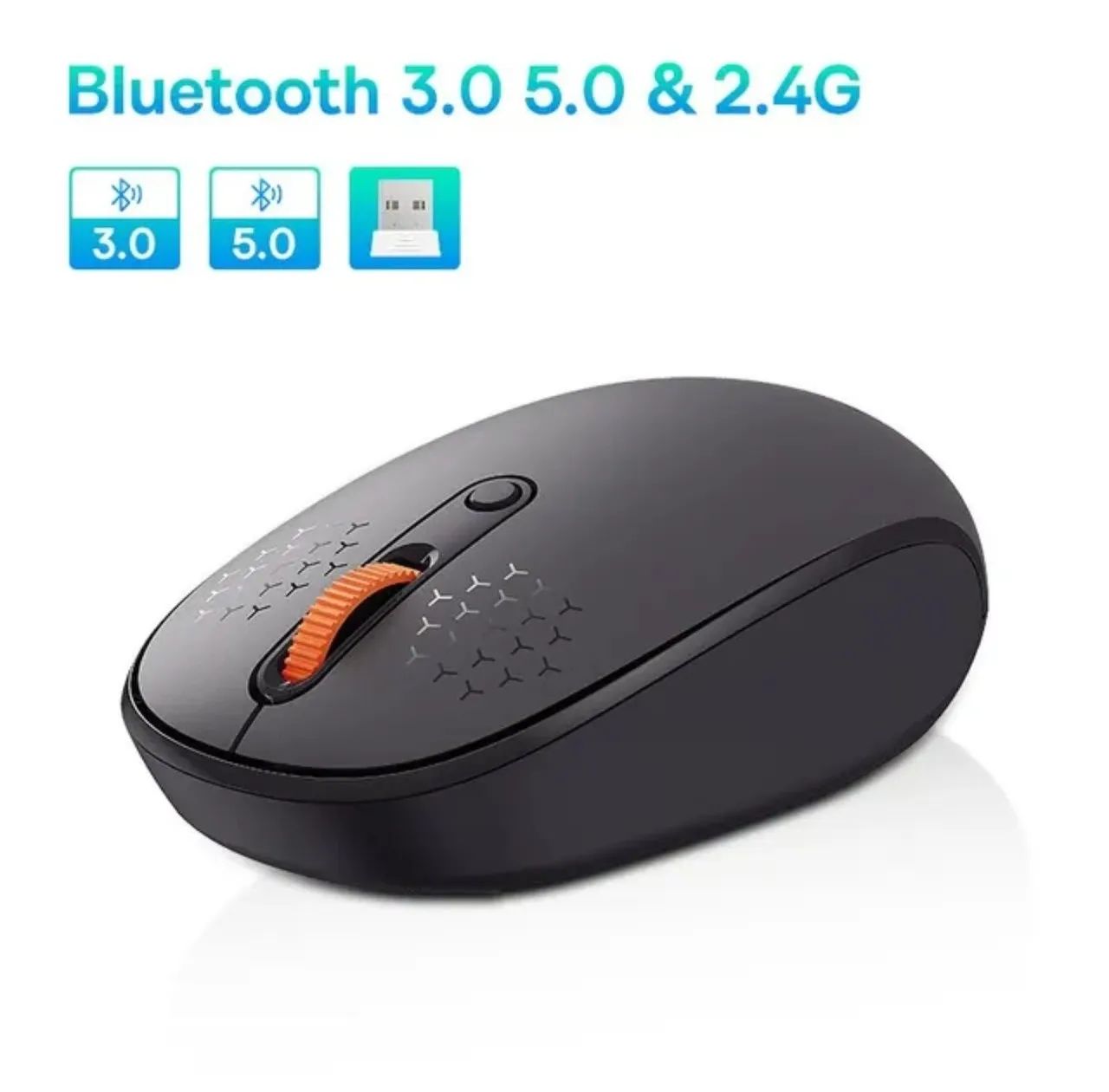 Mouse Sem Fio 2.4G - Preto Bluetooth  - Foto 2