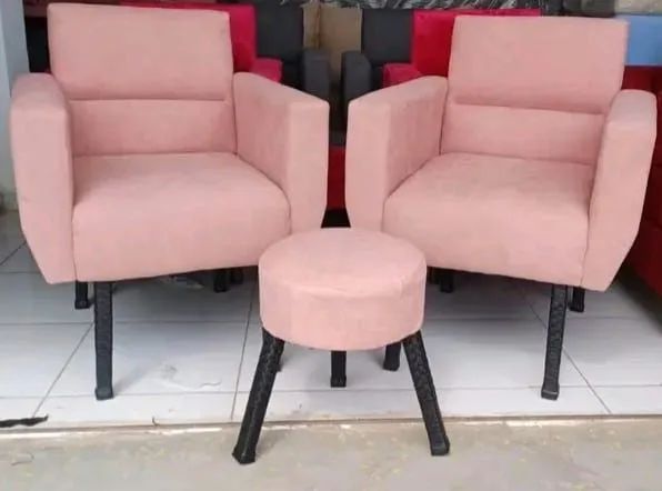 Kit Poltrona decorativa em sued 
