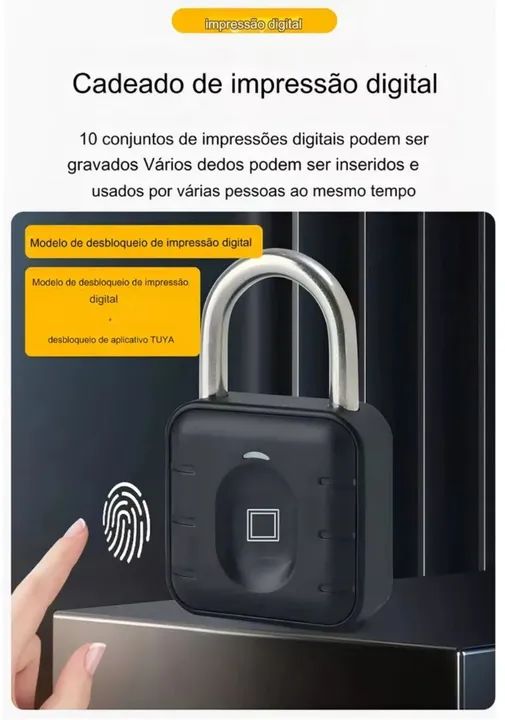 Cadeado Smart Digital/Biometria (Tuya). - Foto 3