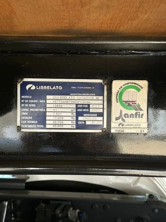 Scania R450 6x2 2021 e Carreta Librelato - Foto 11