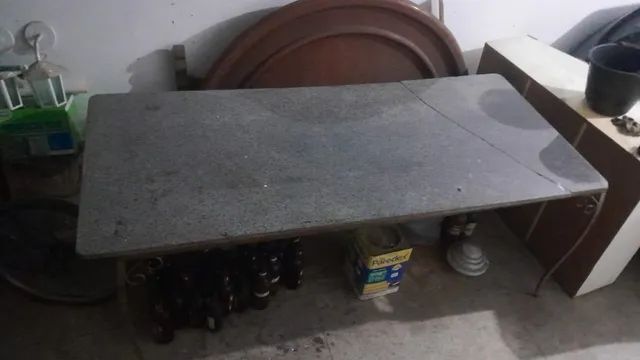 mesa grande de pedra granito e ferro - Foto 4
