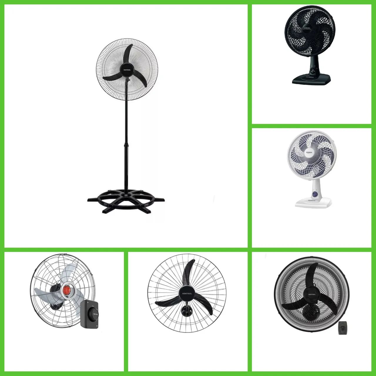 Ventilador de parede instalado 