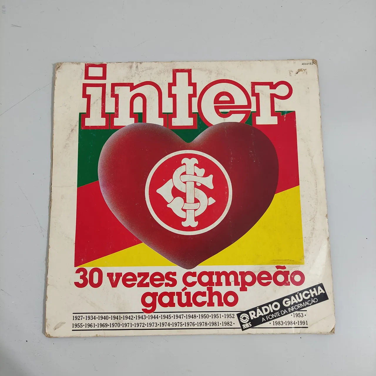 Disco de Vinil Inter - 30 vezes campeão gaúcho