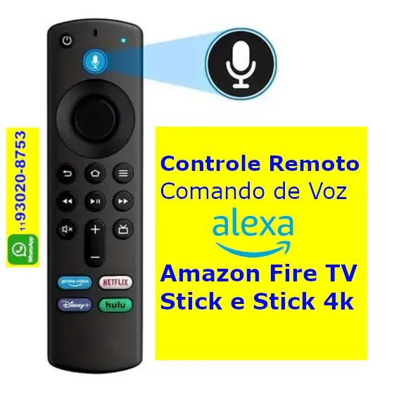 Controle Remoto c/ comando de voz Amazon Fire TV Stick