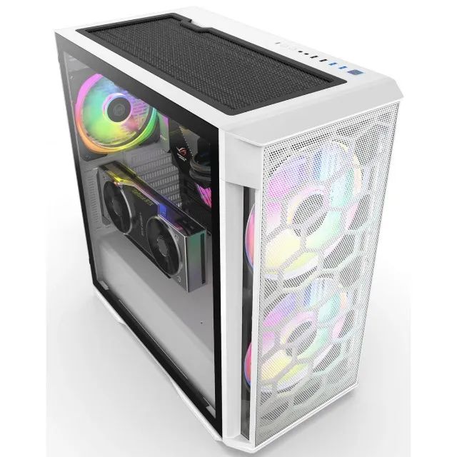 Gabinete Gamer Redragon Demolisher White *Sem Fan Led* - WZetta - Foto 6
