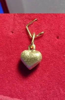 Pingente Fosco Ouro 18 Kilates 1.00 Grama 10 mm Coração - Foto 4