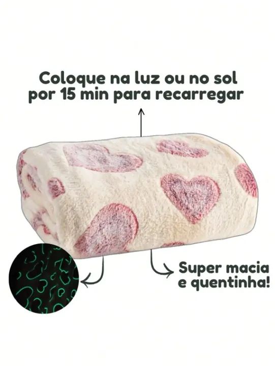 Manta Luminosa Sortidas Brilha no Escuro Estampadas - Meninos e Meninas - Foto 3