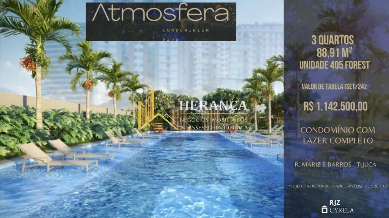 Apartamento de 3 quartos no Atmosfera Condominium Park