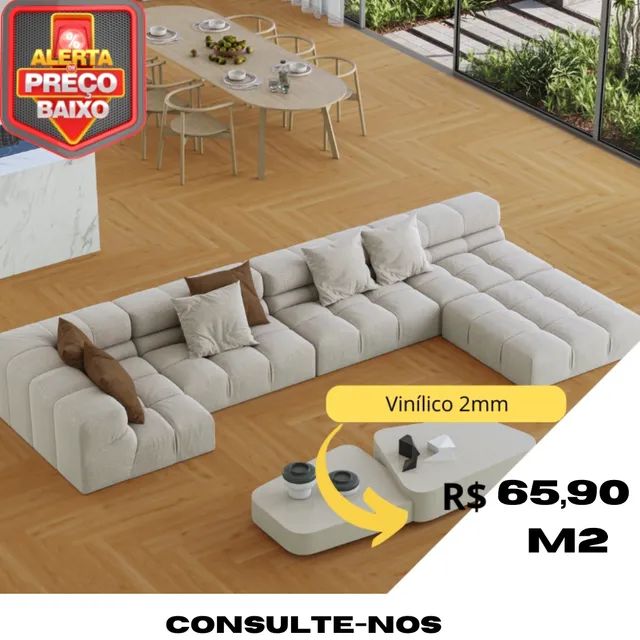 Piso vinílico 2mm colado 