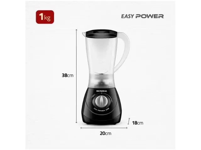 Liquidificador Mondial Easy Power 550W - Novo, Potente e com Garantia! - Foto 5