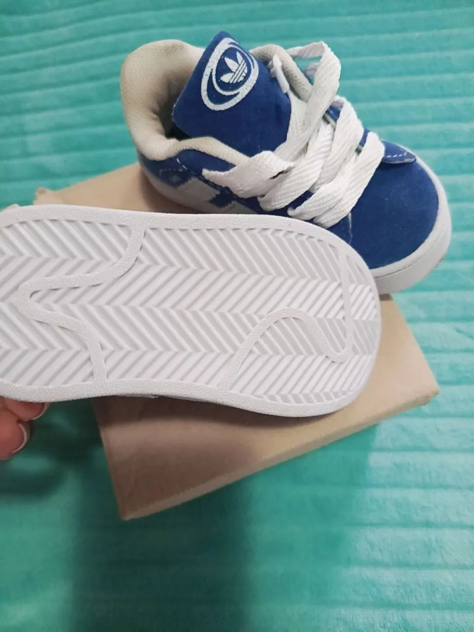 Tênis Adidas Infantil Azul e Lotinho infantil bebê menino - Foto 2