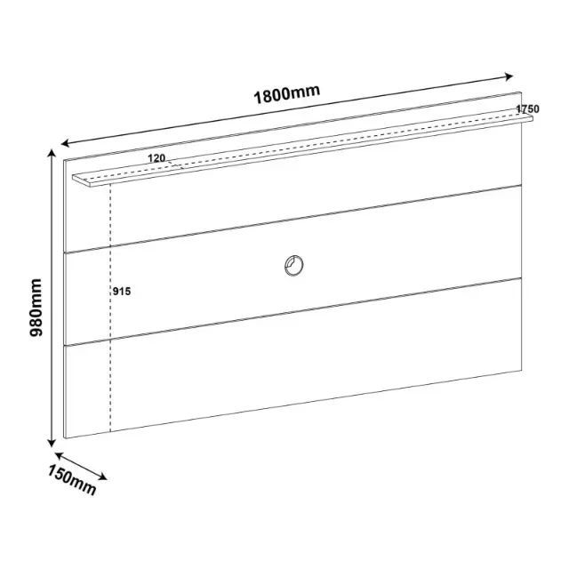 Painel Slim Preto - Foto 3